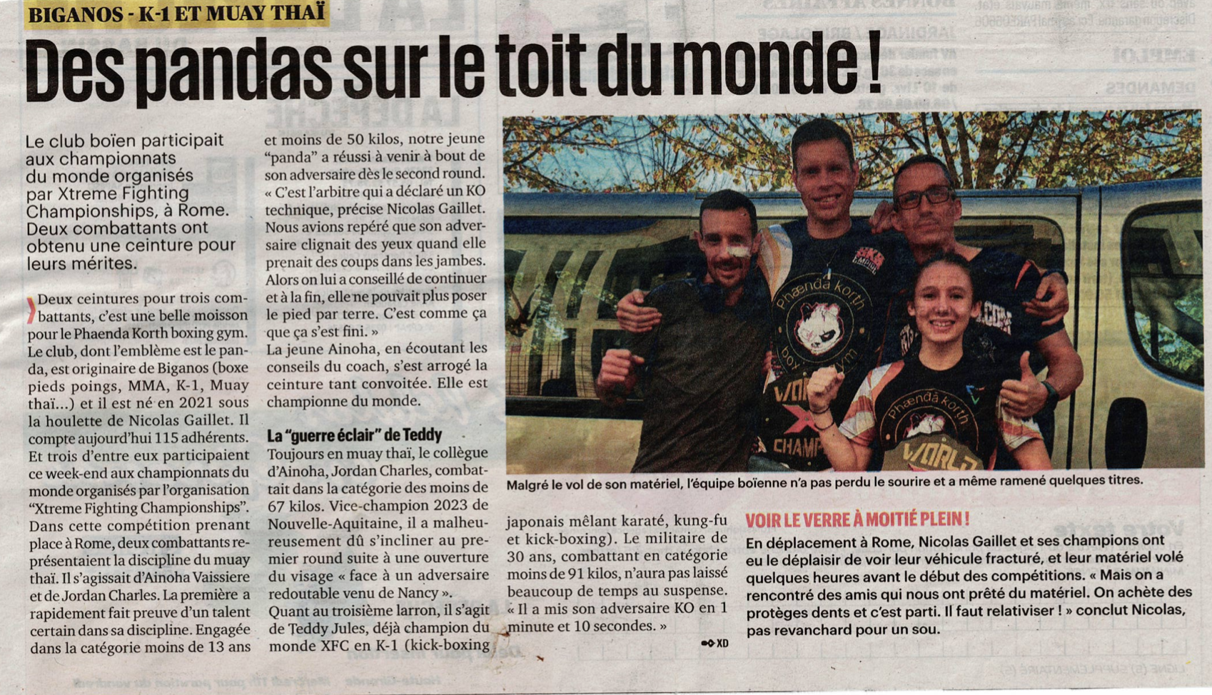 2 champions du monde XFC